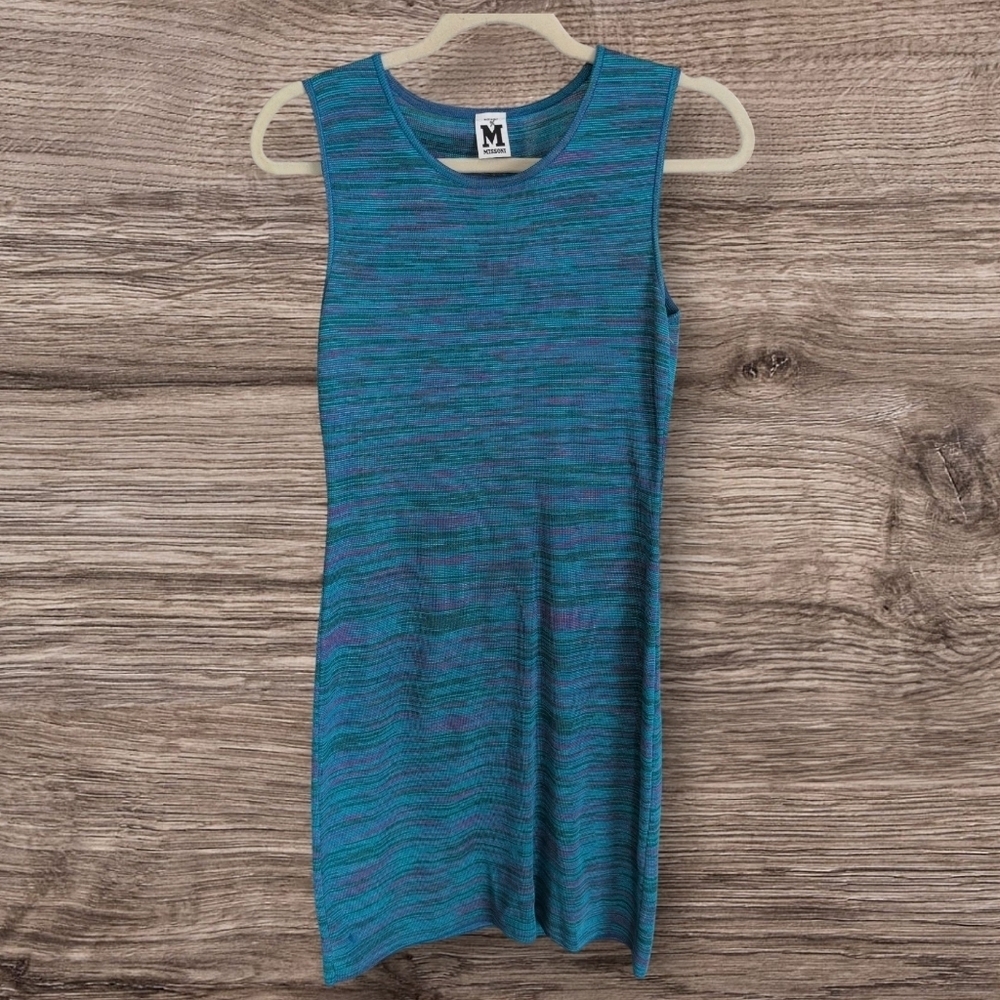 Missoni Blue knit sheath dress Eur size 40